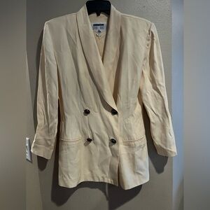 Vintage Dani Max double-breasted blazer in yellow size 4